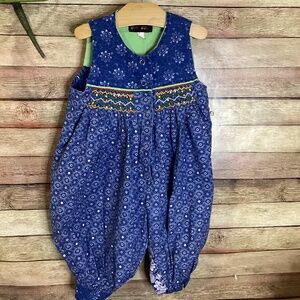 Denim Smocked Baby Girl Jumper Size 6-12 months